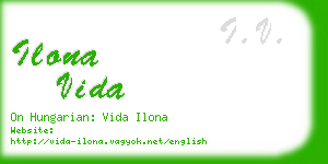 ilona vida business card